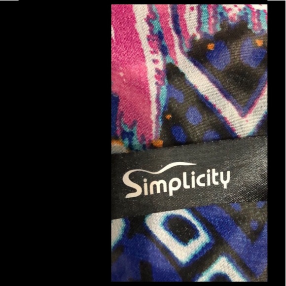 KIMONO 1X OVERSIZED SWIM COVER LIGHTWEIGHT JACKET PINK TURQ FIT S~1X HOST PICK - Picture 5 of 7